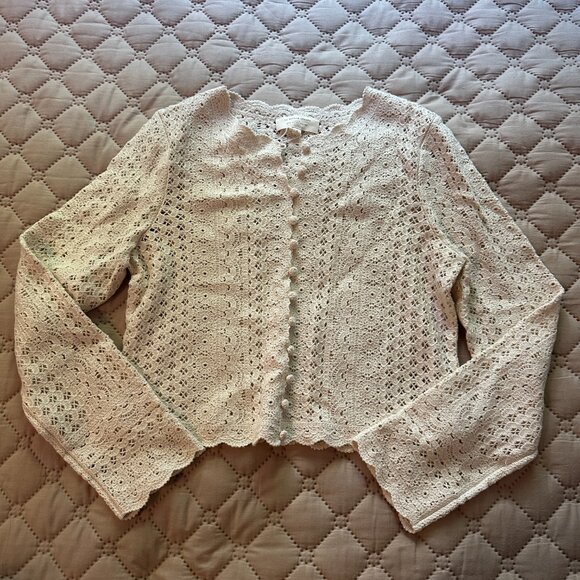 Sezane Noelie Cardigan Cream - Size S - Picture 2 of 6
